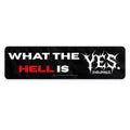 What the? Bumper sticker